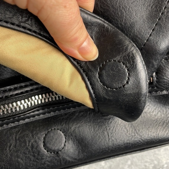 Nicole Miller New York Black Leather Designer Bag - Picture 6 of 14